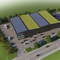 Den nya anläggningen kommer att innehålla kontor, lager, produktion och teknikutrymmen. Foto: Wihlborgs