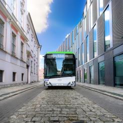 Solaris presenterade vid Busworld 2025 sin nya elbuss Urbino 10,5 electric – en smidig modell med plats för 85 passagerare, utvecklad för trånga stadsmiljöer. Foto: Solaris