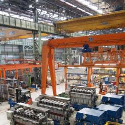 Fabriken i Trieste: Trots att produktionen har flyttats från Trieste kommer Wärtsilä att fortsätta sin verksamhet i Italien, med fokus på forskning och utveckling, försäljningsledning och upphandling. Dessa funktioner kommer att bibehållas i Trieste, medan företaget även fortsätter att betjäna sina kunder i Italien med hjälp av expertteam i Trieste, Genua, Neapel och Taranto. Foto: Wärtsilä: