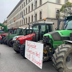 Tyska jordbrukarna demonstrerade nyligen i 17 tyska städer. FOTO: Bayerischer Bauernverband/Tyska Jordbrukarnas intresseorganisation