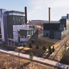 Metanolfabriken kommer att byggas intill Jämtkrafts kraftvärmeverk i Lugnvik. Foto:  Jämtkraft.