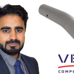 Saad Khalid, MSc bedriver materialforskning för VBN Components i samarbete med Tribomaterialgruppen på Uppsala Universitet. Foto: VBN Components