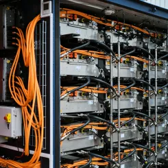 Batterienergilagringssystem i Skövde. Foto: Volvo