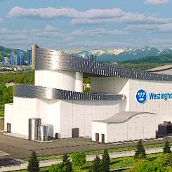 Westinghouse minireaktor modell, avsedd för Finland i samarbete med Fortum. Bild: Westinghouse