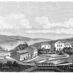 Gjuteriet i Guldsmedshyttan grundades redan på 1400-talet och är ett av världens äldsta gjuterier i drift. Xylografi från 1866. Bild: Wikimedia Commons